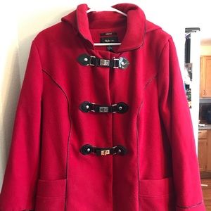 Red wool coat